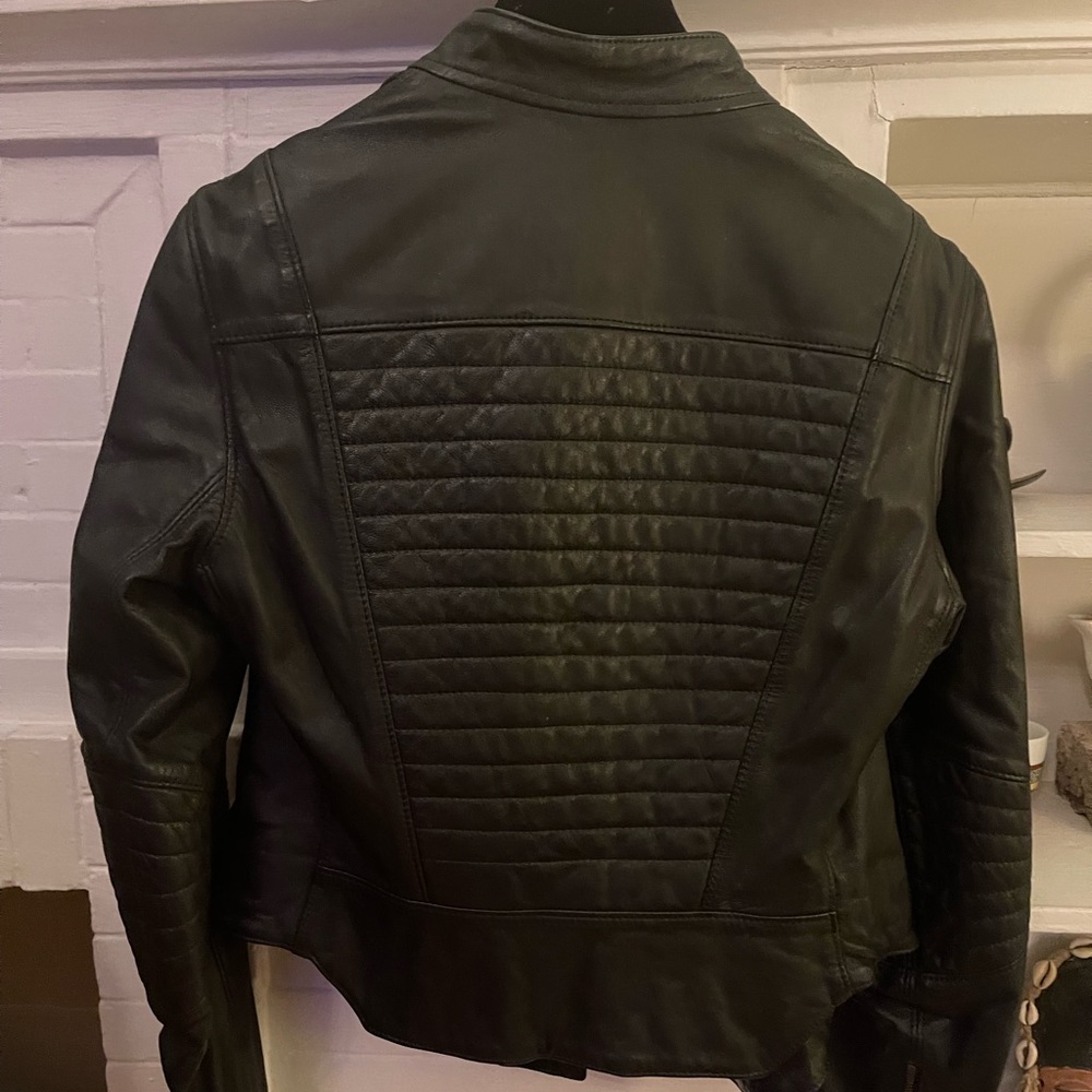 Peruvian collection leather jacket black size 6 - Picture 2 of 9